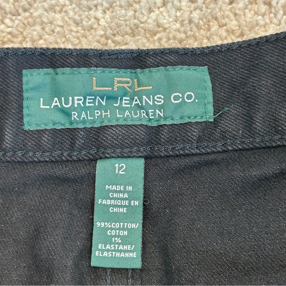 LRL Ralph Lauren Jeans Co black denim jean pencil skirt Sz 12 - Picture 8 of 10